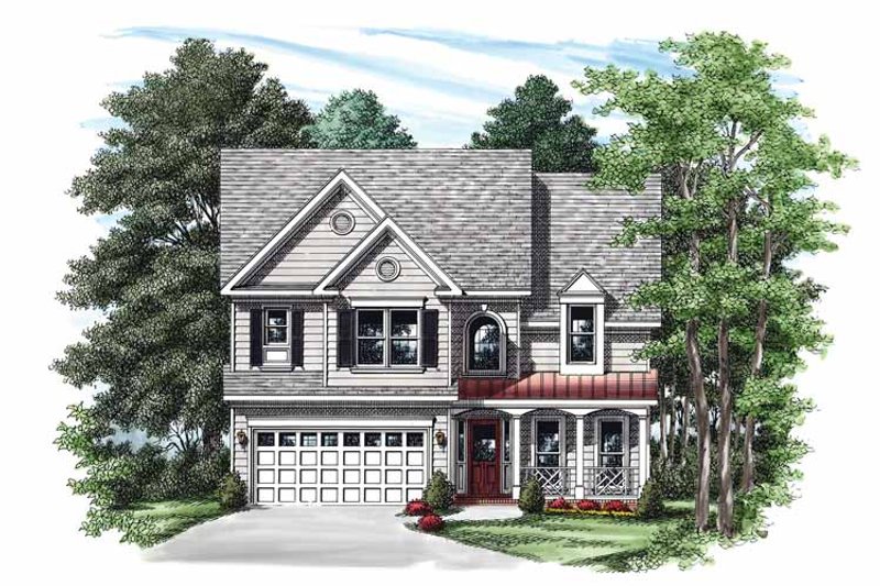 House Blueprint - Country Exterior - Front Elevation Plan #927-345
