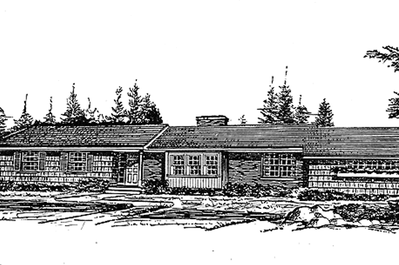 House Design - Ranch Exterior - Front Elevation Plan #315-111