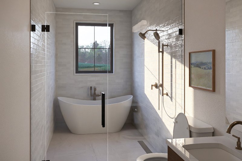 House Blueprint - Interior - Master Bathroom 1 for Barndominium House Plan #455-769 - 3 bed, 2.5 bath