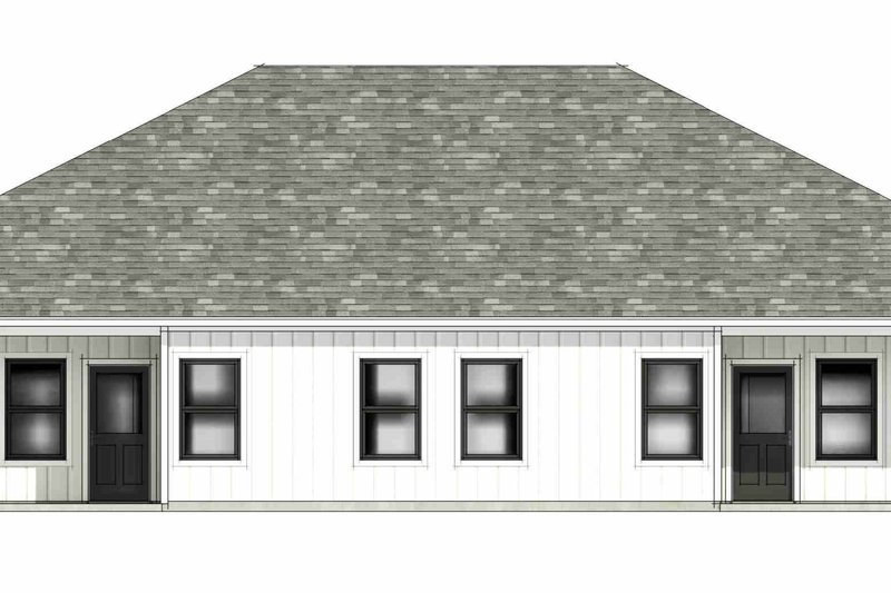 Home Plan - Exterior - Rear Elevation 1 for Farmhouse House Plan #1096-132 - 2 bed, 2 bath