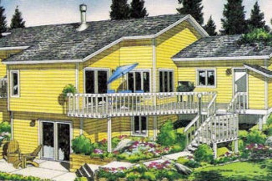 Exterior - Front Elevation House Plan #312-445 - 4 bed, 2 bath
