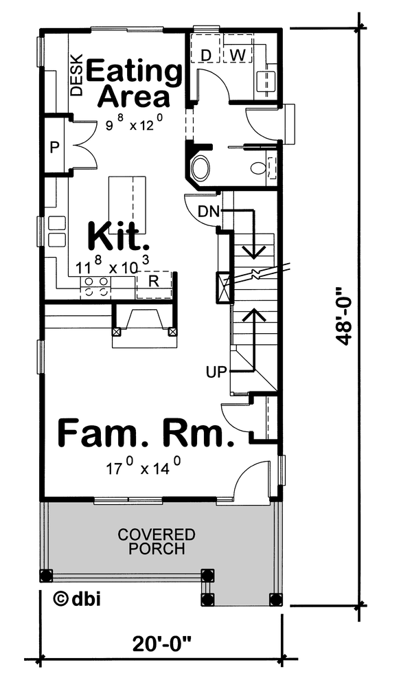 Home Plan - Floor Plan - Main Floor for Farmhouse House Plan #20-2622 - 3 bed, 2.5 bath