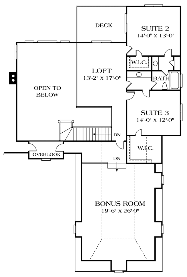 Home Plan - Traditional Floor Plan - Upper Floor Plan #453-436
