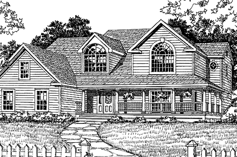 Dream House Plan - Victorian Exterior - Front Elevation Plan #314-209