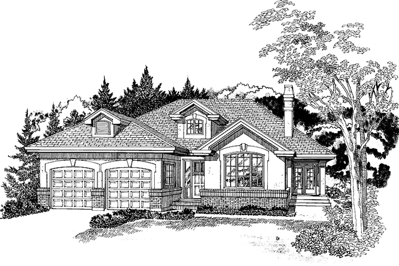 House Plan Design - Mediterranean Exterior - Front Elevation Plan #47-939