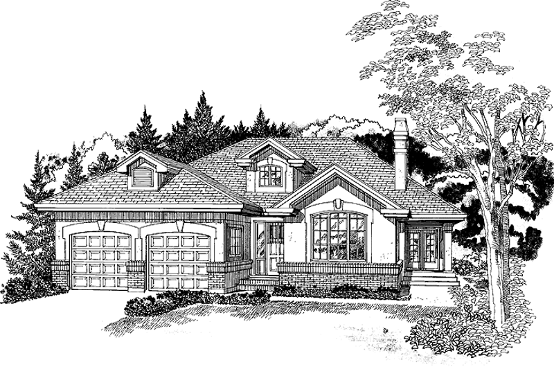 Home Plan - Mediterranean Exterior - Front Elevation Plan #47-939