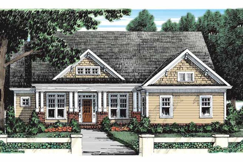 Dream House Plan - Craftsman Exterior - Front Elevation Plan #927-928