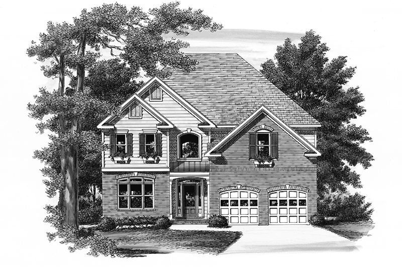 Home Plan - Exterior - Front Elevation 3 for Colonial House Plan #927-692 - 4 bed, 3 bath