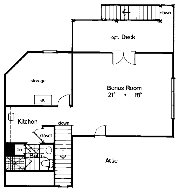 Architectural House Design - Prairie Floor Plan - Upper Floor Plan #417-619