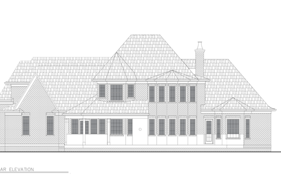 Exterior - Other Elevation 2 for Traditional House Plan #54-716 - 4 bed, 3 bath