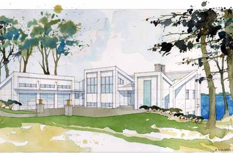 House Blueprint - Contemporary Exterior - Front Elevation Plan #928-168