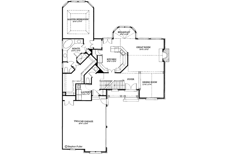 Home Plan - Floor Plan - Main Floor for Colonial House Plan #429-61 - 3 bed, 2.5 bath