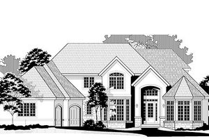 European Exterior - Front Elevation Plan #67-886