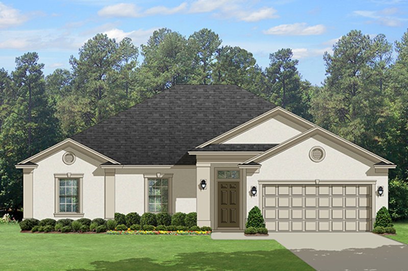 House Blueprint - Exterior - Front Elevation 3 for Traditional House Plan #1058-119 - 3 bed, 2 bath