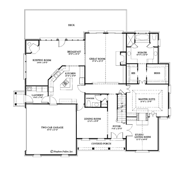 Architectural House Design - Country Floor Plan - Main Floor Plan #429-56