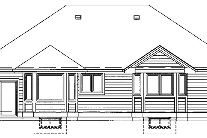 Dream House Plan - Exterior - Rear Elevation for Ranch House Plan #47-725 - 3 bed, 2 bath