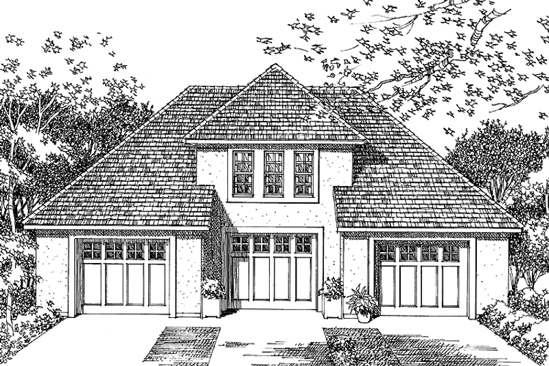 House Plan Design - Exterior - Front Elevation 3 for Bungalow House Plan #72-1145 - 1 bed, 1 bath