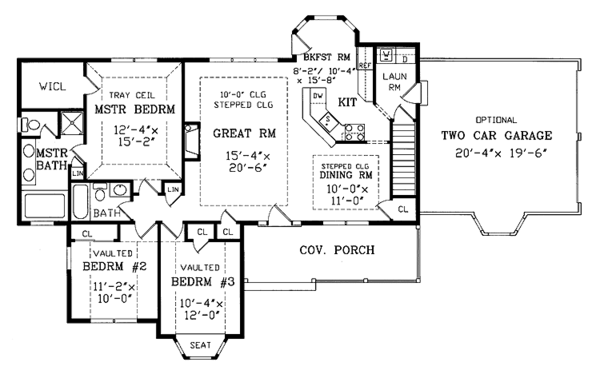 Home Plan - Country Floor Plan - Main Floor Plan #314-213