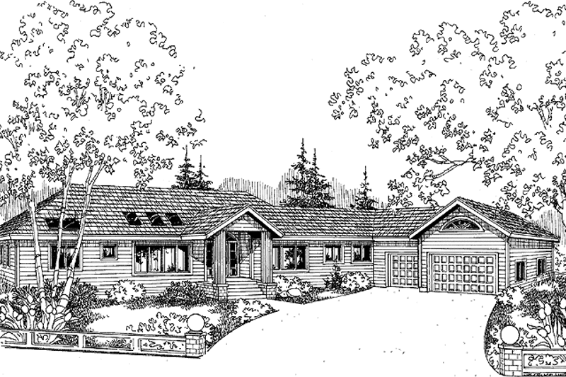 House Plan Design - Exterior - Front Elevation 3 for Colonial House Plan #60-1002 - 2 bed, 2 bath