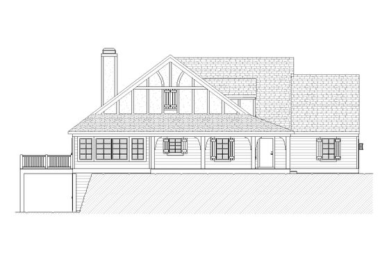 Exterior - Other Elevation 1 for Tudor House Plan #901-38 - 3 bed, 2.5 bath