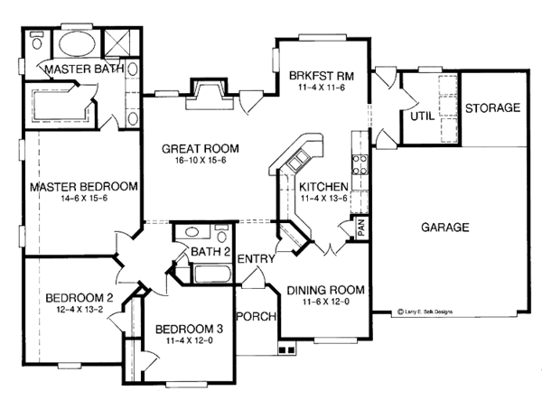 Dream House Plan - Ranch Floor Plan - Main Floor Plan #952-172
