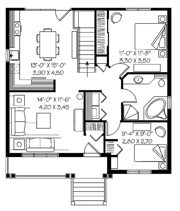 Home Plan - Country Floor Plan - Main Floor Plan #23-2375