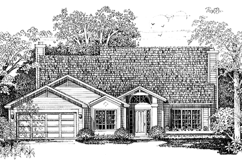 Architectural House Design - Colonial Exterior - Front Elevation Plan #72-963