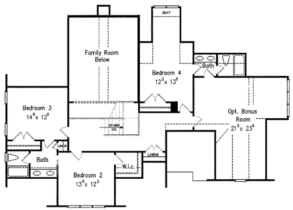 Dream House Plan - Craftsman Floor Plan - Upper Floor Plan #927-408