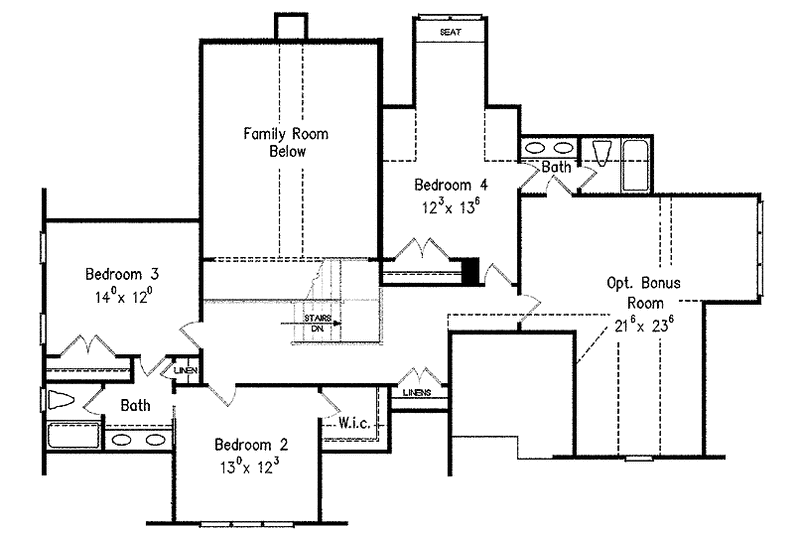 Home Plan - Floor Plan - Upper Floor for Craftsman House Plan #927-408 - 4 bed, 3.5 bath