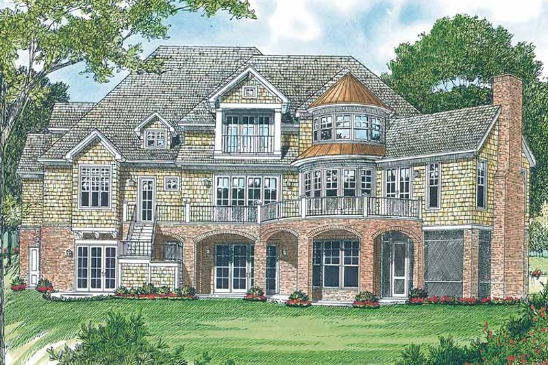 Home Plan - Exterior - Rear Elevation for Country House Plan #453-403 - 5 bed, 5 bath