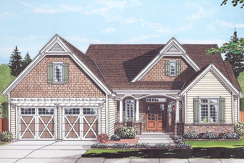 Home Plan - Country Exterior - Front Elevation Plan #46-867