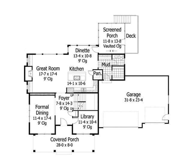 Home Plan - Traditional Floor Plan - Main Floor Plan #51-1120