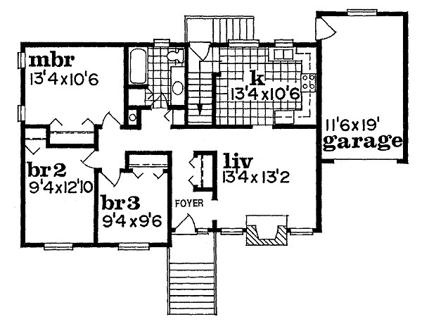 Traditional Floor Plan - Main Floor Plan #47-227