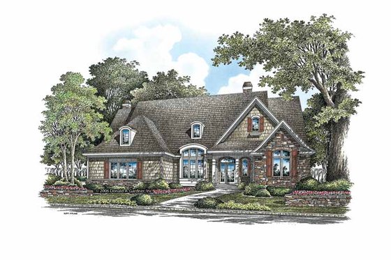 Exterior - Front Elevation 3 for Craftsman House Plan #929-862 - 3 bed, 3.5 bath