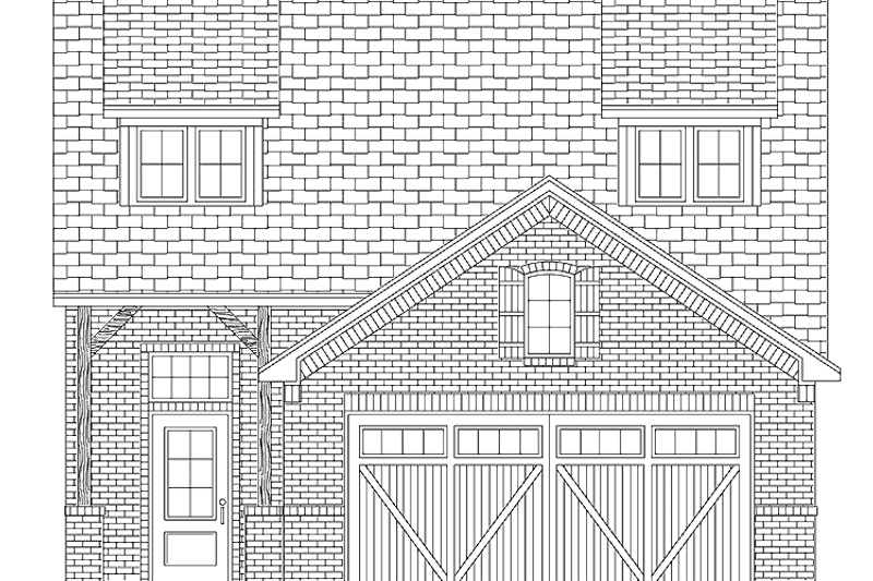 Home Plan - Exterior - Front Elevation 3 for Prairie House Plan #84-666 - 3 bed, 2.5 bath