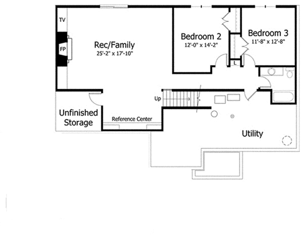 Home Plan - European Floor Plan - Lower Floor Plan #51-966
