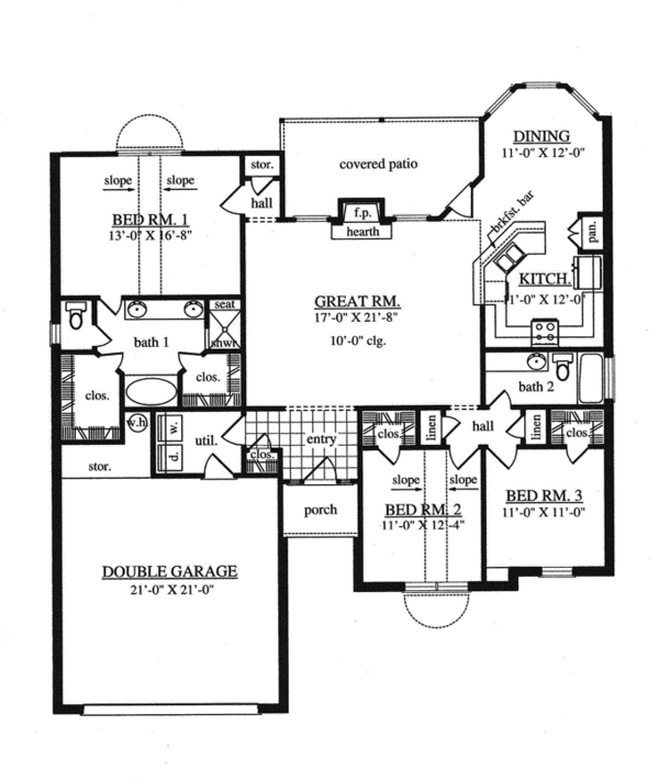 Dream House Plan - Traditional Floor Plan - Main Floor Plan #42-724