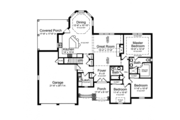 Country Style House Plan - 3 Beds 2 Baths 1823 Sq/Ft Plan #46-820 