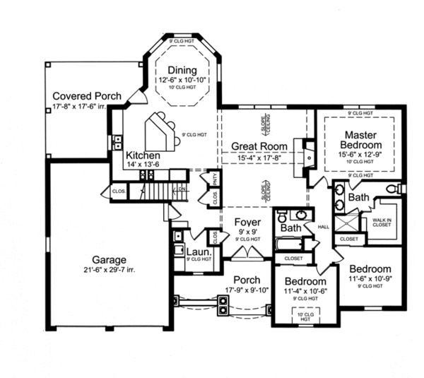 Architectural House Design - Country Floor Plan - Main Floor Plan #46-820