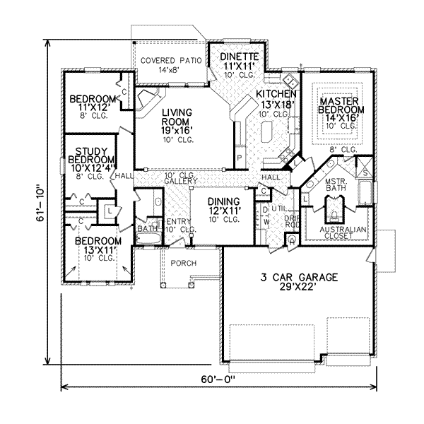 Traditional Floor Plan - Main Floor Plan #65-405