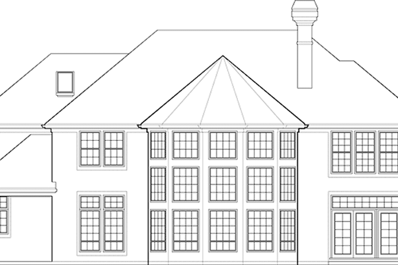 Home Plan - Exterior - Rear Elevation for Mediterranean House Plan #48-837 - 5 bed, 3.5 bath