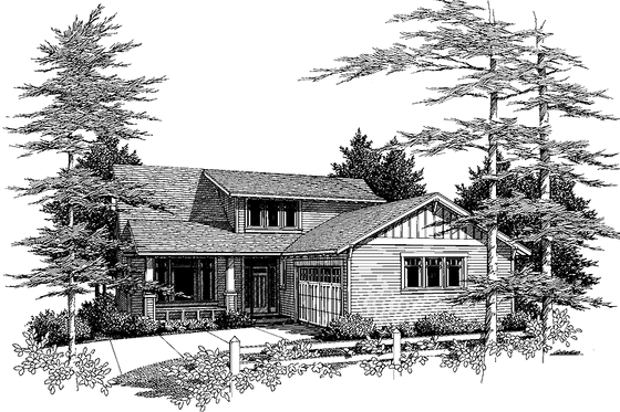 Exterior - Front Elevation 3 for Craftsman House Plan #48-764 - 4 bed, 3 bath