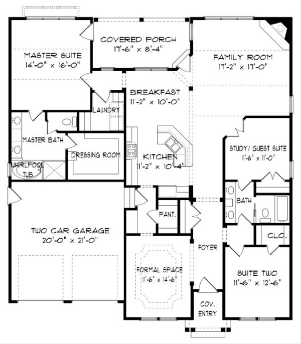 Dream House Plan - Victorian Floor Plan - Main Floor Plan #413-868
