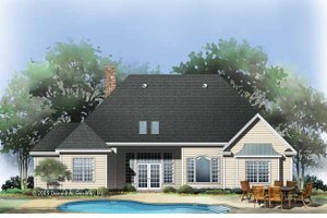 Exterior - Rear Elevation for Craftsman House Plan #929-783 - 4 bed, 2 bath