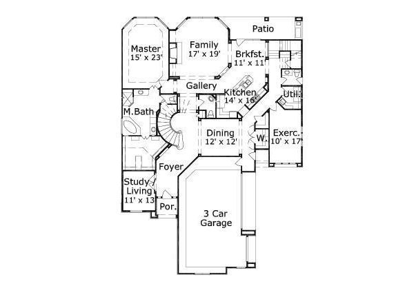 European Floor Plan - Main Floor Plan #411-631