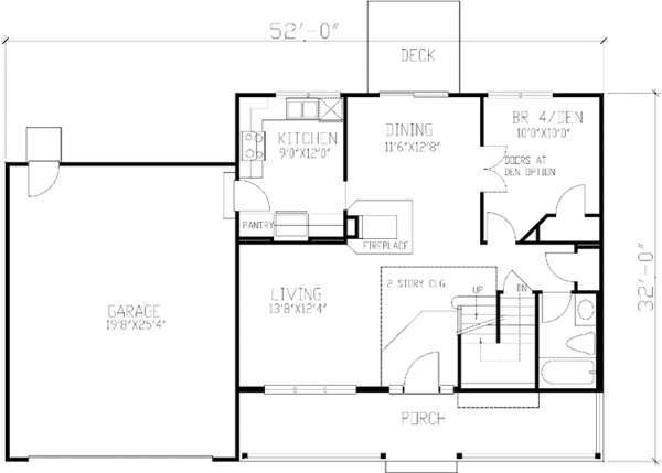 House Plan Design - Country Floor Plan - Main Floor Plan #320-1452
