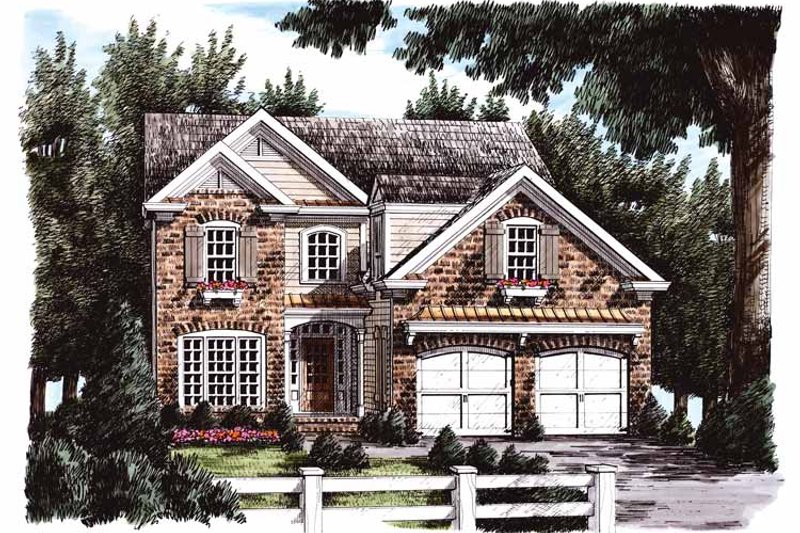 House Blueprint - Country Exterior - Front Elevation Plan #927-671