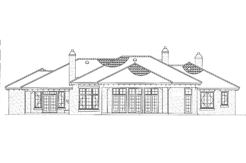 Dream House Plan - Exterior - Rear Elevation for Mediterranean House Plan #929-698 - 3 bed, 3.5 bath