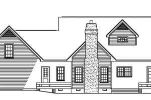 Exterior - Rear Elevation for Country House Plan #929-109 - 3 bed, 2.5 bath