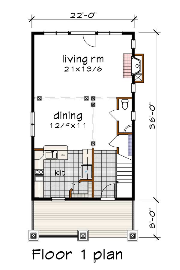 Home Plan - Craftsman Floor Plan - Main Floor Plan #79-315